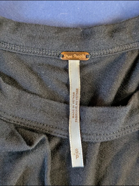 Free People Black Twist-Front Short Sleeve Top - Picture 5 of 5